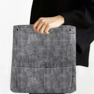 [패션] 스마트폰 휴대용 화장품 먼지 차단 이너 파우치 그레이 여성용 핸드백 속 가방