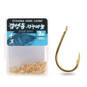 DK 감성돔 지누바늘 3호 골드 덕용 낚시바늘