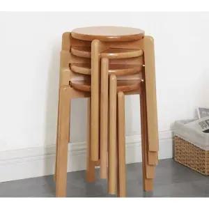 간이 공간활용 스툴 포갤수 원목 의자 쌓을수