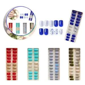 쌍문상회 네일아트 간편 부착 디자인 28종 인조손톱 말랑팁 말캉팁 숏팁