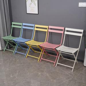 파스텔 접이식 철제 카페 세트 테이블 야외