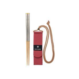 스노우 와부키 젓가락 접을 있는 스테인리스 스틸 젓가락 케이스 캠핑 여행에 완벽한 재사용 가능한 도구