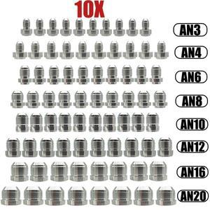 10X 3AN 4AN 6AN 8AN 10AN 피팅 어댑터 용 수 용접 마개 알루미늄 호스 스트레이트 나사 커넥터 실버