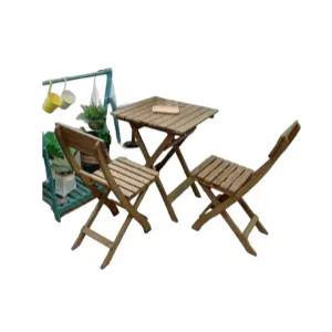 야외테이블세트 테라스 간이 카페 접이식 테이블 원목