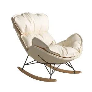 수유소파 흔들의자 흔들 인용 1인용 북유럽 락킹체어 쇼파 안락의자 수유 패브릭