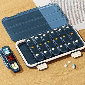 휴대용 약통 알약 케이스 u377 시간별 소분 정리 여행 보관함 약상자