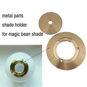 DNA 매직 콩 전등 갓 나사 스파트 부품 용 청동 실버 알루미늄 그늘 홀더 유리 유지하기위한 액세서리 피팅