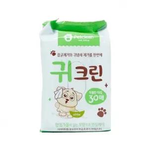펫전용 귀크린 물티슈50g 30매 귀냄새제거 귀청소