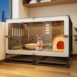 토끼 토끼집 투명 펜스 중철메쉬도어 가정용 키우기 빌라 캣타워 중형철메쉬도어