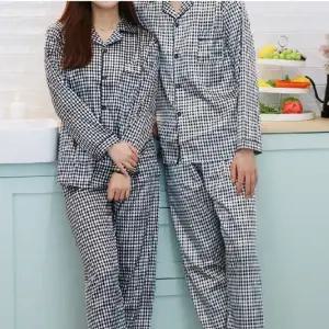 사계절잠옷 [별별창고]G 체크무늬 파자마 홈웨어 잠옷 커플잠옷세트 실크잠옷
