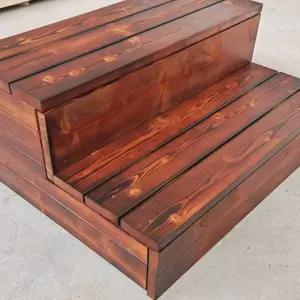 나무 강아지 입구 원목 스텝퍼 야외 계단 키높이 조립식