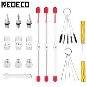 에어 브러시 깍지 니들 캡 교체 부품 스프레이건 분무기 액세서리 0.2mm 0.5mm