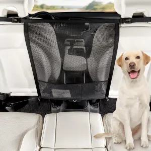 베이테일 도그 카 배리어 반려견용 디바이더 네트 주최자가 있는 펫 자동차용 SUV 트럭용