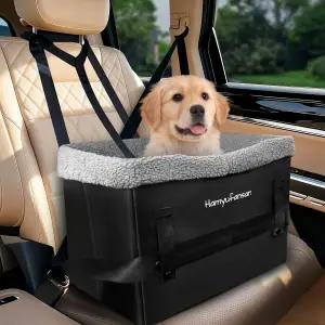 소형견을 위한 반려견 카시트 최대 25파운드의 소형 반려동물을 듀얼 사이드 안전 스트랩 부스터 시트 세탁