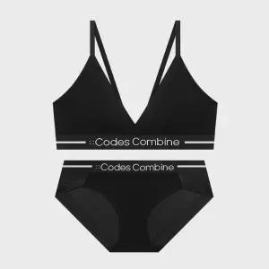 코데즈컴바인 이너웨어 코튼 패드고정 브라렛 햄팬티 세트_블랙 2826386 411807