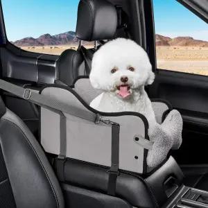 TKYZ 센터 콘솔 반려견 카시트 반려동물 강아지 소형견용 미들 팔걸이 부스터 시트(그레이)