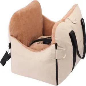 가우지 2 in 1 자동차 중형 소형견용 안전 개 고양이 부스터 안전벨트 펠스반 침대 캐리어 뒷 카시트