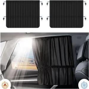 2PCS 자동차 창문 그늘막 태양 보호를 위한 석션 컵 마운트 사이드 선 대부분의 트럭 SUV를 개인정보