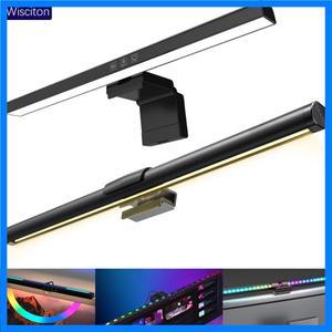 33-60cm 모니터 라이트 바 PC RGB 배경 조명 눈 보호 디밍 독서/게임/작업 램프 시간 초과 야간