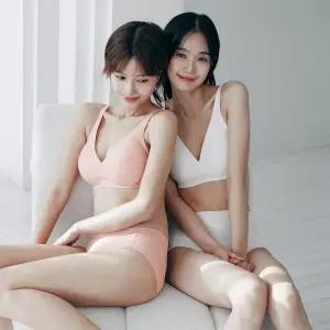 스페셜구성 듀얼 쿨 볼륨 V컷 브라렛 베이직 팬티 세트 브라1팬티2 2716287 411742