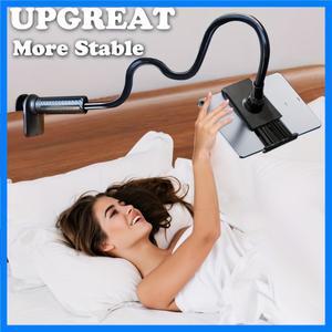 360도 회전 태블릿 전화 홀더 나선형 베이스, 침대, 머리판, 책상, 긴 팔 적합
