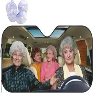 자동차 앞유리를 위한 재미있는 접이식 앞유리 자외선 차단 실내 유니버설 핏 51 X 27.5 차량을 시원하게