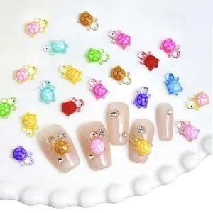 네일아트 귀여운 거북이 야광+일반 파츠 믹스 30개입 따사로운 날개