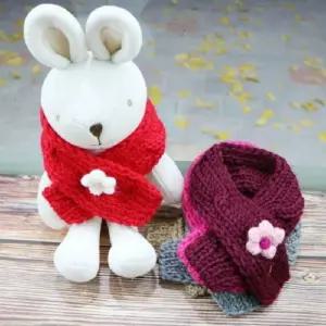 코코아허니 B01C꽈배기목도리그레이 인식표 반려견 목걸이 모자 강아지 이름표 머리핀