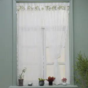 썬라잇 러플 레이스 커튼(125x260cm) (봉집형) 디자인 인테리어 가리개 속커튼 꾸미기 커텐 포인트
