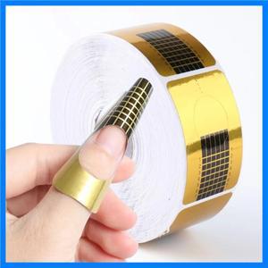 100pcs 네일 아트 양식 프랑스어 아크릴 UV 젤 팁 확장 가이드 스티커 빌딩 컬 금형 매니큐어