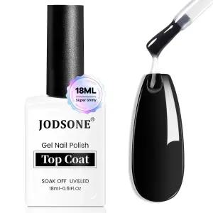 JODSONE 18ml 탑코트 젤 폴리쉬 노와이프 고광택 샤인 피니시 오래 지속되는 네일 가정용 DIY 및 살롱용