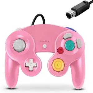 FIOTOK 게임큐브 컨트롤러 Wii 닌텐도 게임큐브용 클래식 유선 (핑크)
