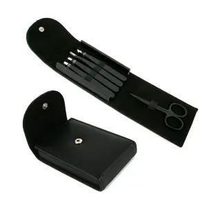 휴대용 족집게 가위 핀셋 케이스 세트 쪽집게 미용 미용쪽 눈썹정리 눈썹쪽