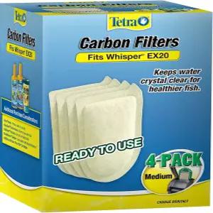 테트라 위스퍼 EX 카본 미디엄 원형 필터 카트리지 4개 수