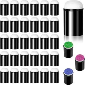 30개의 핑거 스펀지 도버 부드러운 헤드가 있는 페인팅 아트 잉크 공예 카드 제작 및 페이스 페인팅을 위한