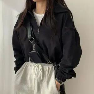 패션스타일 데일리 크롭 가디건 간절기 야상 봄 가을 바람 여성 점퍼 겉옷 막이 잠바 자켓