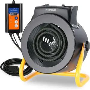 디지털 온도 조절기가 장착된 LHUKSGF 온실 히터 1500W 전기 실외 과열 방지 빠른 난방 성장 텐트 방수