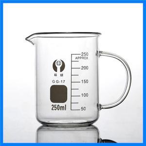 1pcs 50ml100ml 높은 붕규산 유리 비커 핸들 스케일 측정 컵 실험실 장비
