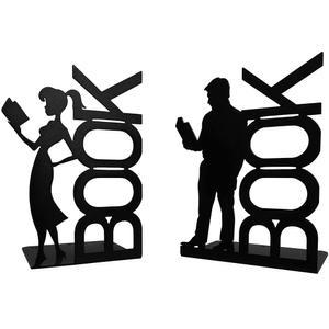 천상의 공예 책 금속 책꽂이, 장식 미끄럼 방지 가정용/사무실 장식/선반용 사무실 도서관 (높이 7인치)