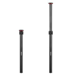 미니포커스 삼각대 익스텐션, 섹션 중심 기둥 2개, 23.4인치 합금 알루미늄 익스텐더 튜브 텔레스코픽 스틱 로드/폴, 1/4인치 3/8인치 나사, 삼각대/짐발/카메라, 최대 하중 33파운드와 호환 가능
