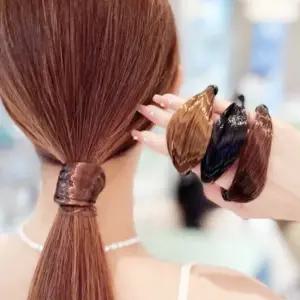 로우번 머리끈 부드러운 가모 헤어끈 탈색모머리끈 가발머리끈