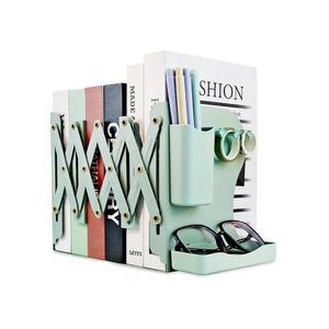 가우엔 헤비 듀티 북엔드 조절 가능, 선반용 책상 책꽂이, 책상용 오피스 홈스쿨(최대 19.69인치)에 적합(그린)