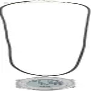 Hemoblo 디지털 포켓 워치 체인넥이 달린 목걸이 전기 넥 피트니스 타이머 스포츠 여행용 화이트