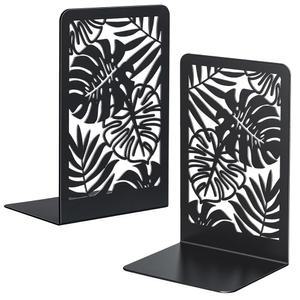 진열대용 해피하피 장식 도서 끝, 메탈 블랙 북엔드 1쌍, 홈 오피스 도서관 4.6 X 3.5 7 인치 무거운 책을 위한 보호 스타일 홀더