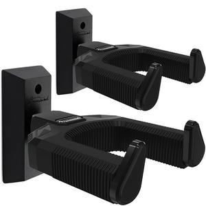 오토락 기타 월 마운트 2팩 - 블랙 하드우드 행거, 클래식, 어쿠스틱, 일렉트릭, 밴조, 베이스용 홀더 후크 스탠드 플레이어를 위한 선물