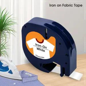 Dymo 라벨링 기계용 원단 리본 18867 테이프 호환 LT100H 100T QX50 12mm 다리미