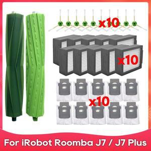 iRobot Romba J7+ / J9+용 롤러 사이드 브러시 HEPA 필터 먼지 가방 로봇 청소기 스페어 파트 액세서리에