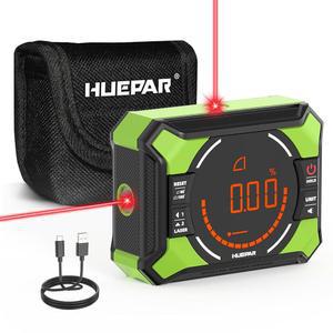 레벨이 있는 휴파 디지털 앵글 게이지, 마그네틱이 충전식 3-in-1 파인더, 0-90 및 0-180 범위, 목공 도구용 전자 레벨 액세서리