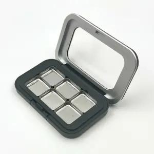 미니 아크릴창 마그넷 공팔레트 틴케이스 6구 립밤케이스 립용기