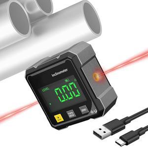 2026년 업그레이드된 4면 마그네틱 디지털 각도 게이지, 파인더 마그네틱, 백라이트가 장착된 큐브 경사계, 테이블 톱 마이터 각도기, 목공 측정 도구, 걸이용 레벨 박스